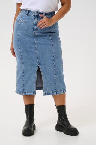 KAFFE CURVE Skirt 'Thura ' in Blue: front