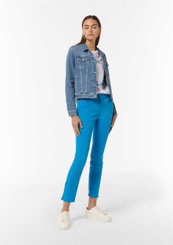 comma casual identity Skinny Broek in Blauw