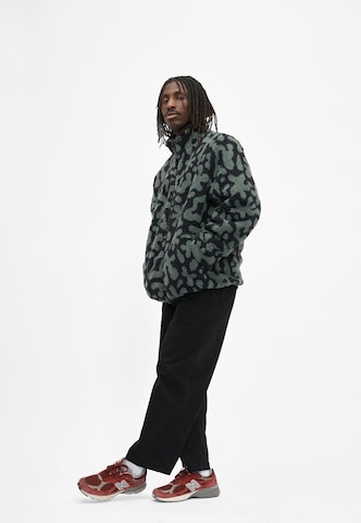 Cleptomanicx Fleece jacket 'Oh Shit' in Green