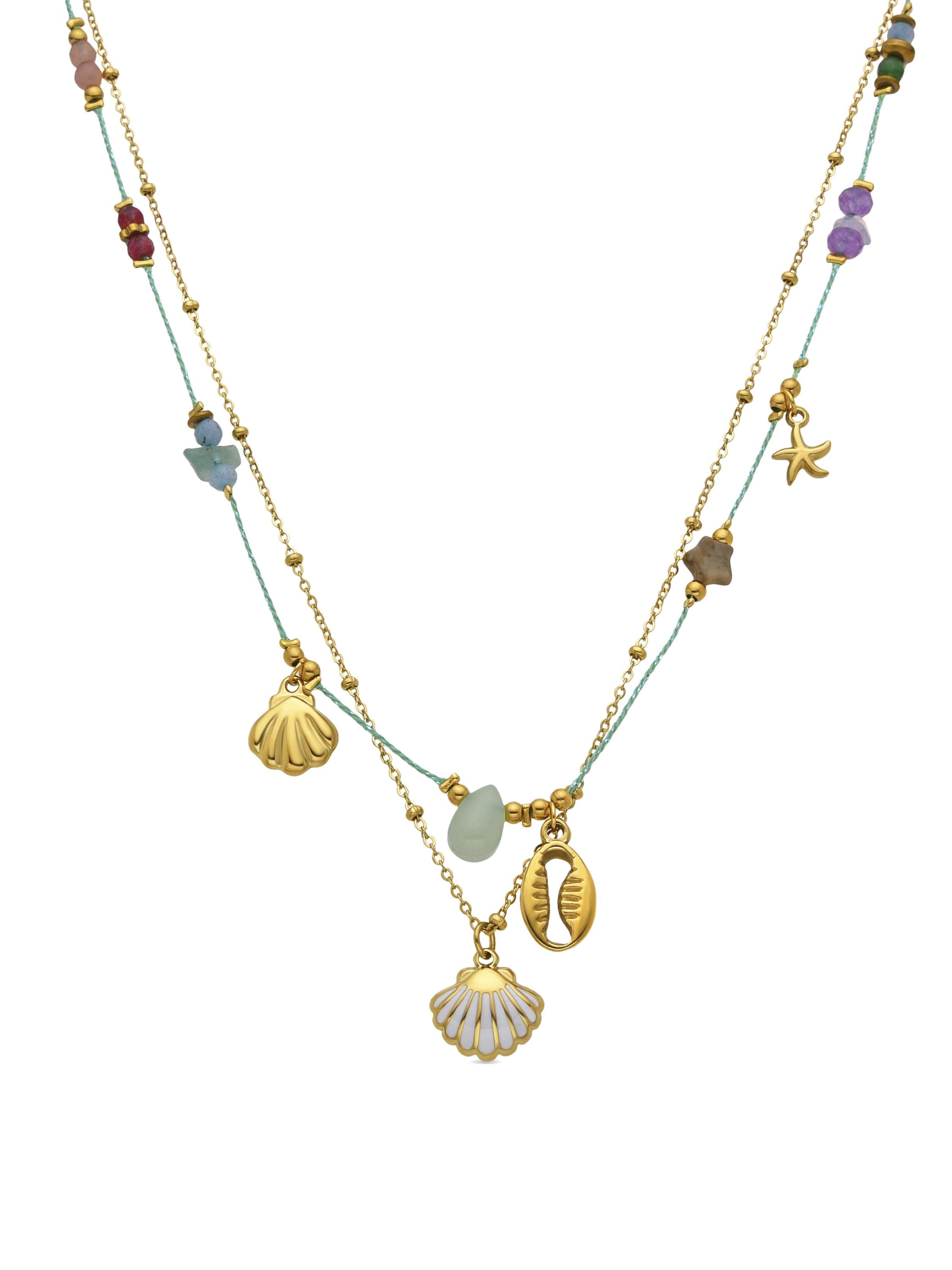 Luxenter Kette 'Kerad'‌‌‌‌ in Mischfarben: Vorderseite