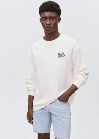 MANGO TEEN Sweatshirt 'Beyond' in Weiß: Vorderseite