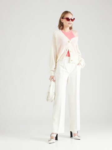 SELECTED FEMME Wide leg Trousers with creases 'SLFLINA-MYLA' in White