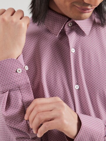 BOSS Slim fit Koszula 'P-HANK' w kolorze różowy
