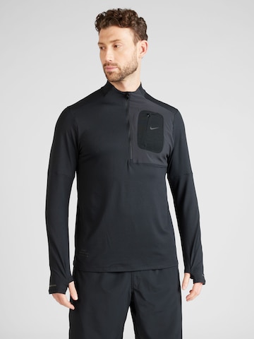 NIKE - Camiseta funcional en negro: frente