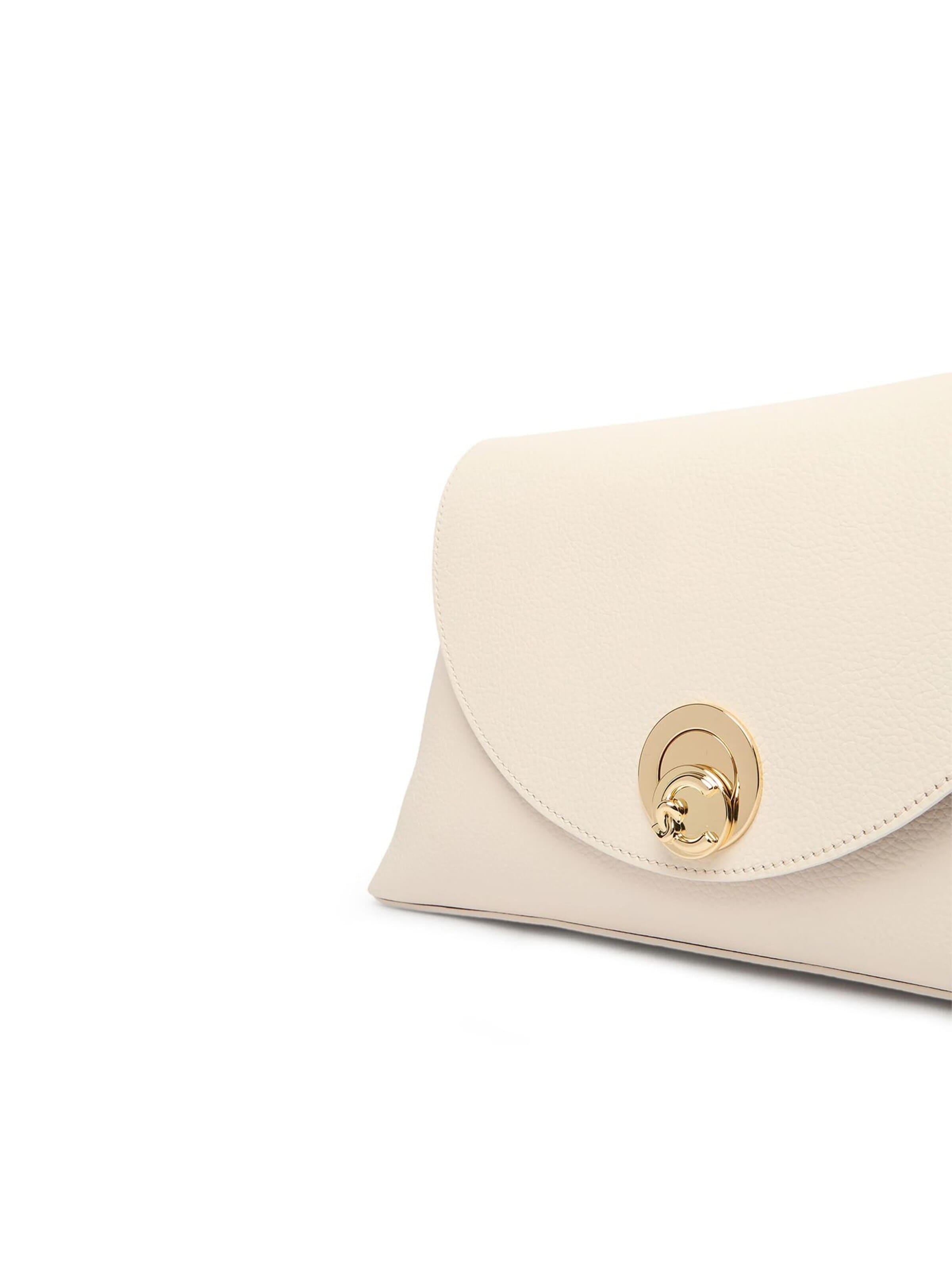 Coccinelle Handtas 'Nikla Double Grainy Leather' in Wit