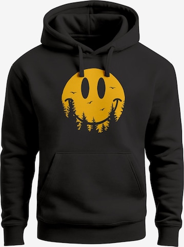 Neverless Sweatshirt 'Smile Forest' in Schwarz: Vorderseite