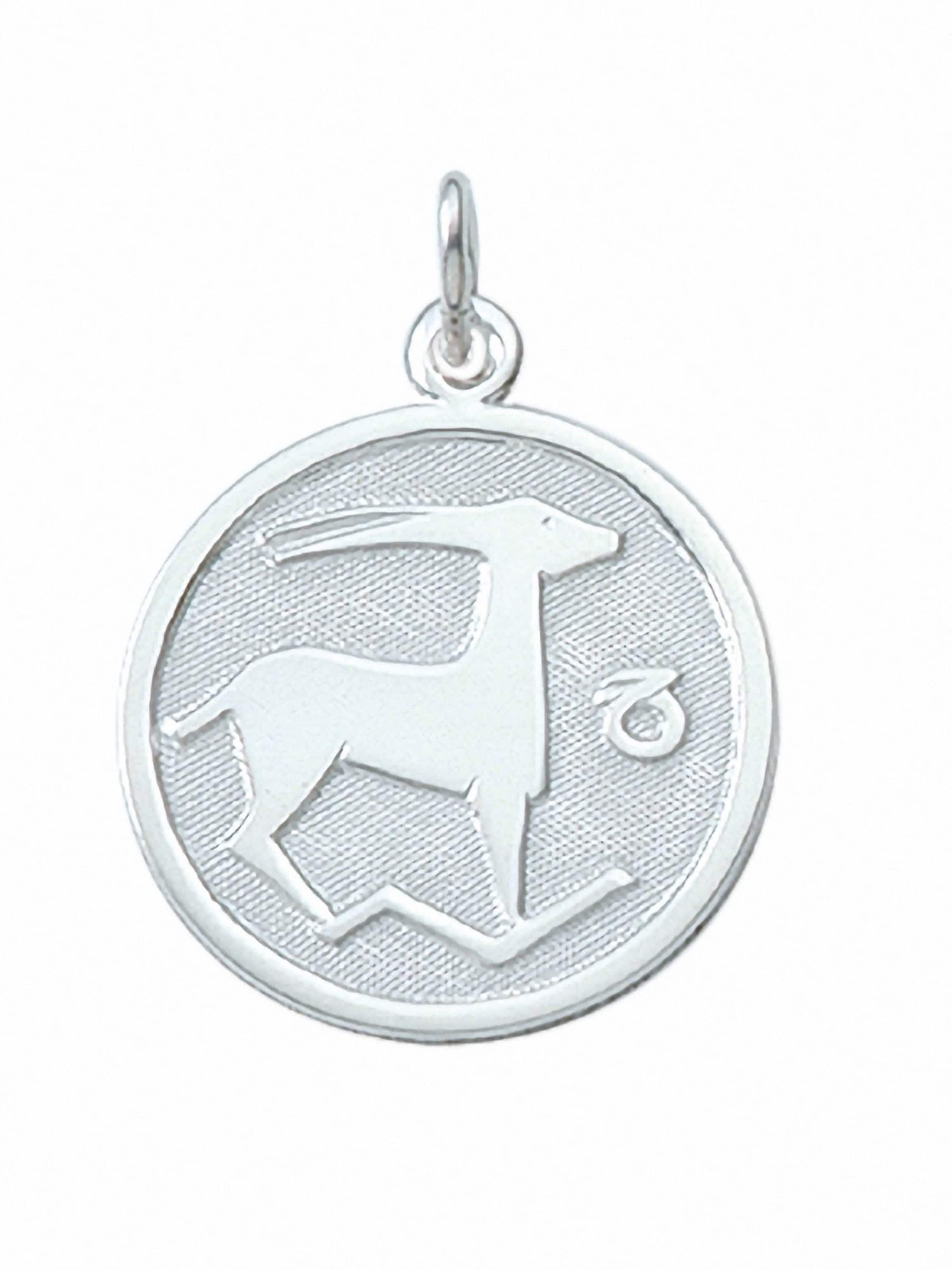 Adelia´s Anhänger 'Steinbock' in Silber: Vorderseite