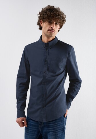 Street One MEN Regular fit Button Up Shirt in Blue: front