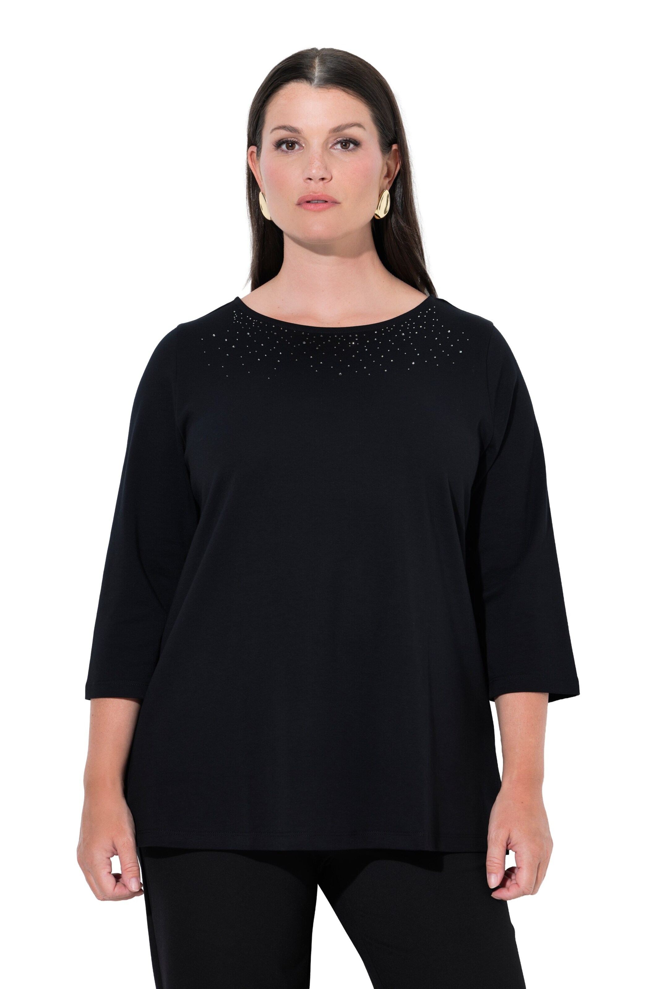 Ulla Popken Shirt in Schwarz: Vorderseite