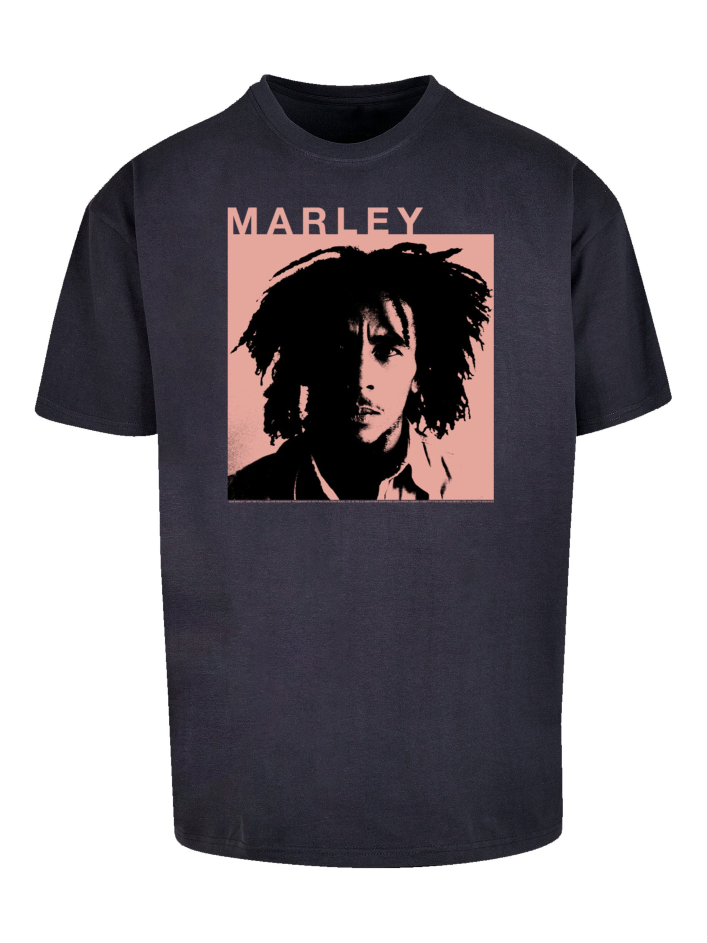 T-Shirt 'Bob Marley' F4NT4STIC en bleu : devant