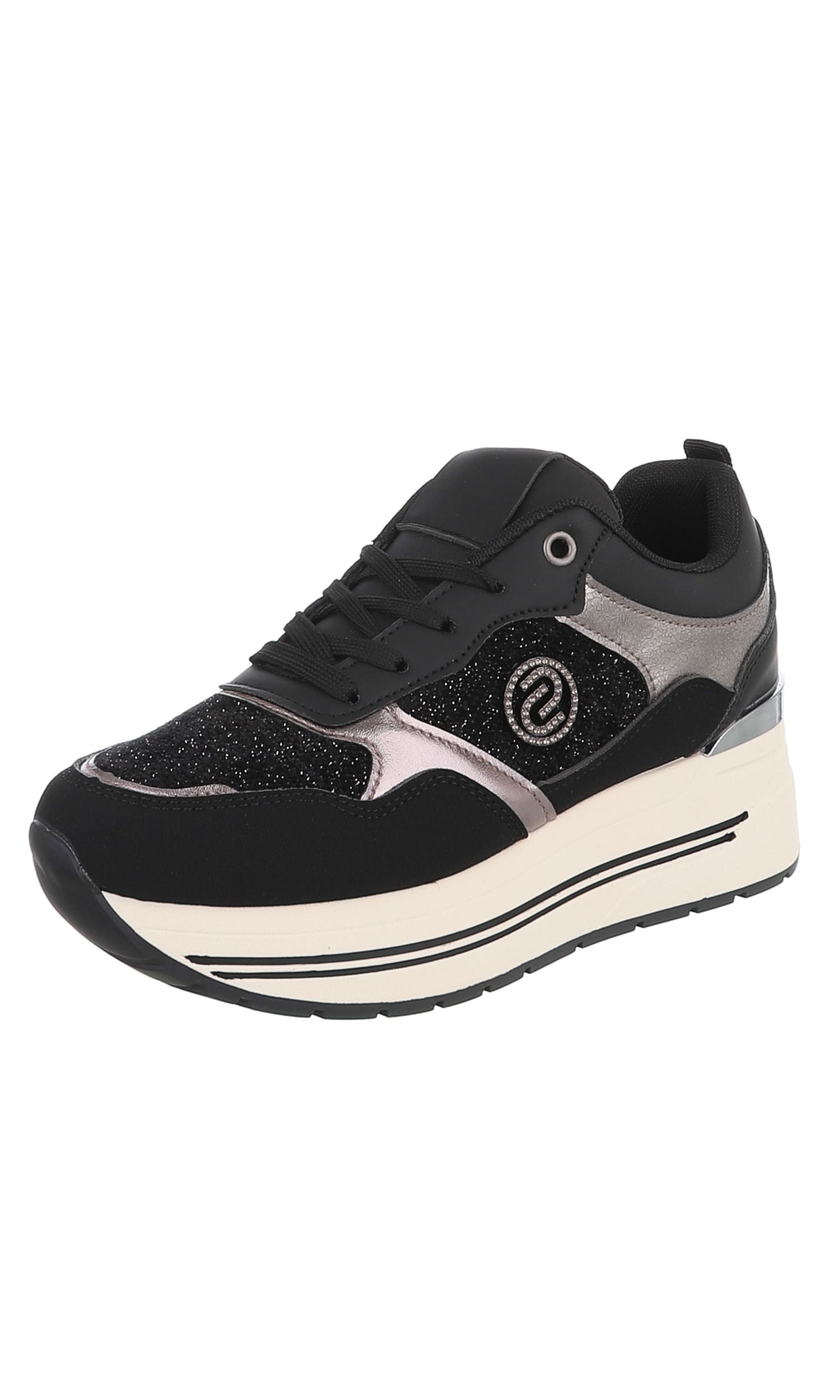 Ital-Design Sneaker in Schwarz: Vorderseite