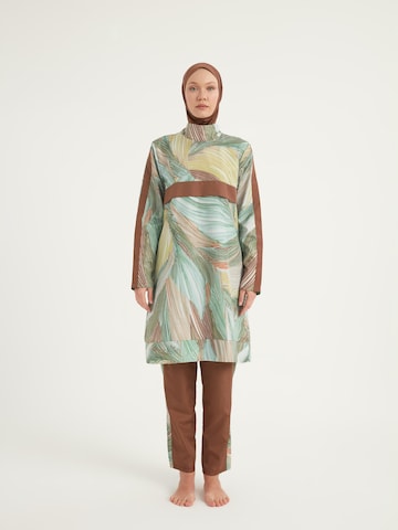 Riva Mera by Marina High neck Swimsuit Dress 'Riva Mera by Marina R2512' in Green: front