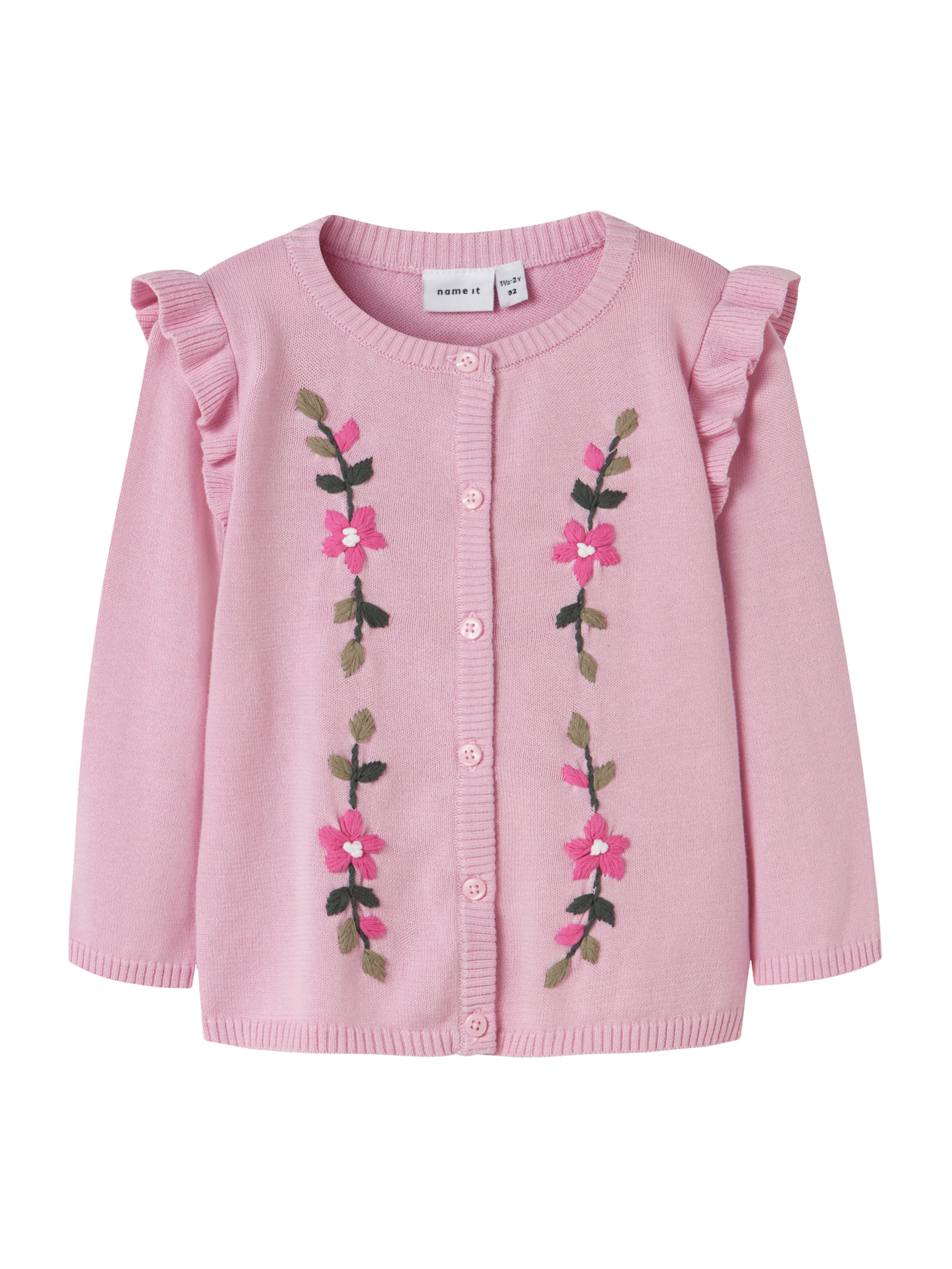 NAME IT Вязаная кофта 'NMFDUNIAJA' в Ярко-розовый: спереди