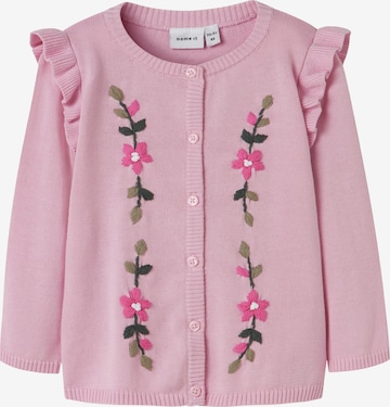 NAME IT Вязаная кофта 'NMFDUNIAJA' в Ярко-розовый: спереди