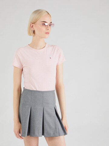 TOMMY HILFIGER T-Shirt '1985 Slim Slub' in Pink