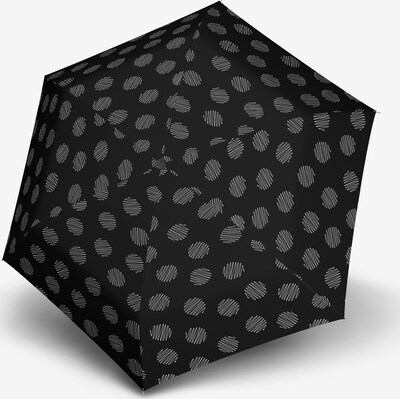Doppler Regenschirm 'Fiber Havanna' in schwarz / weiß, Produktansicht