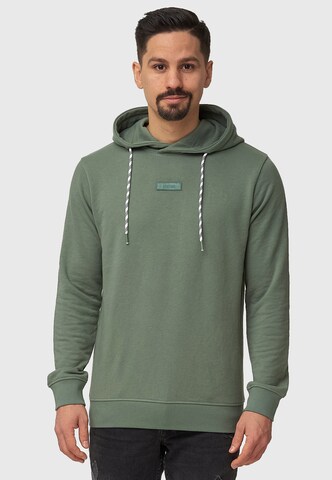 INDICODE JEANS Sweatshirt 'Bentley' in Groen: voorkant