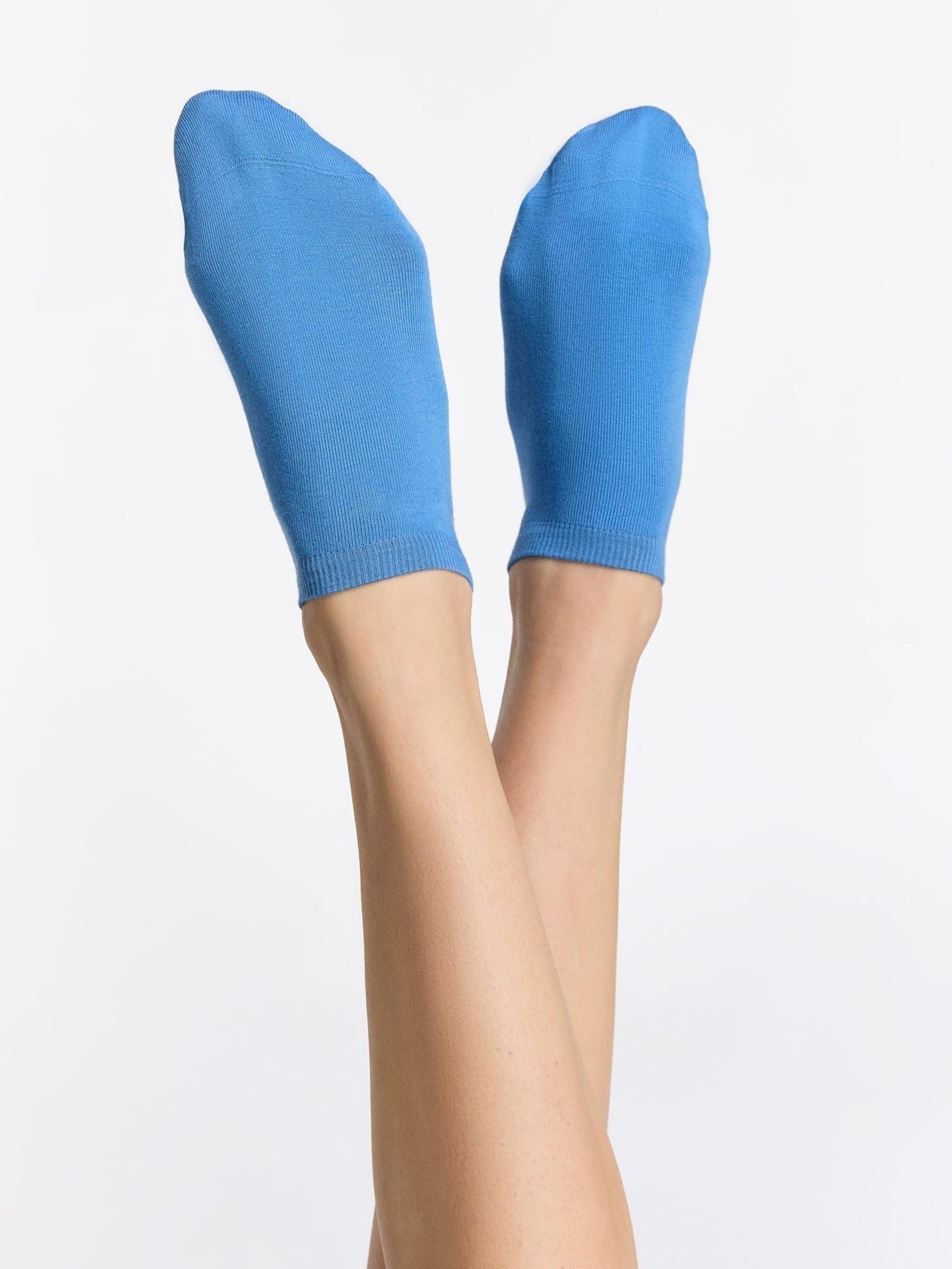 Albero Natur Füßlinge 'Bio-Baumwoll-Sneakersocken Unisex - 2er Pack'‌‌‌‌‌‌‌‌‌ in Blau