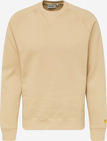 Carhartt WIP Sweatshirt 'Chase' in Beige: voorkant