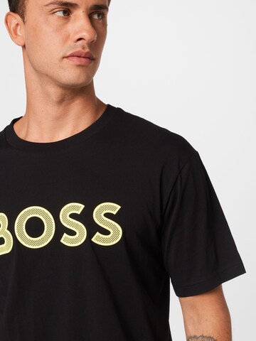 BOSS Green قميص 'Teeos' بلون أسود