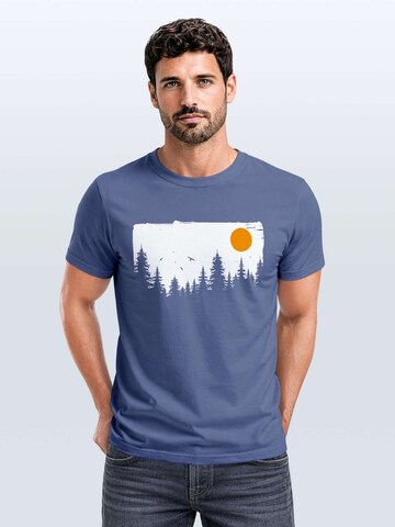Neverless Shirt 'Forest'‌ in Blau