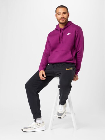 Nike Sportswear Rovný strih Mikina 'Club Fleece' - Červená