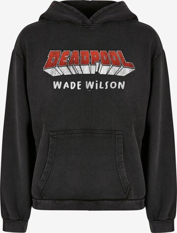 ABSOLUTE CULT Sweatshirt 'Deadpool - Aka Wade Wilson' in Schwarz: predná strana