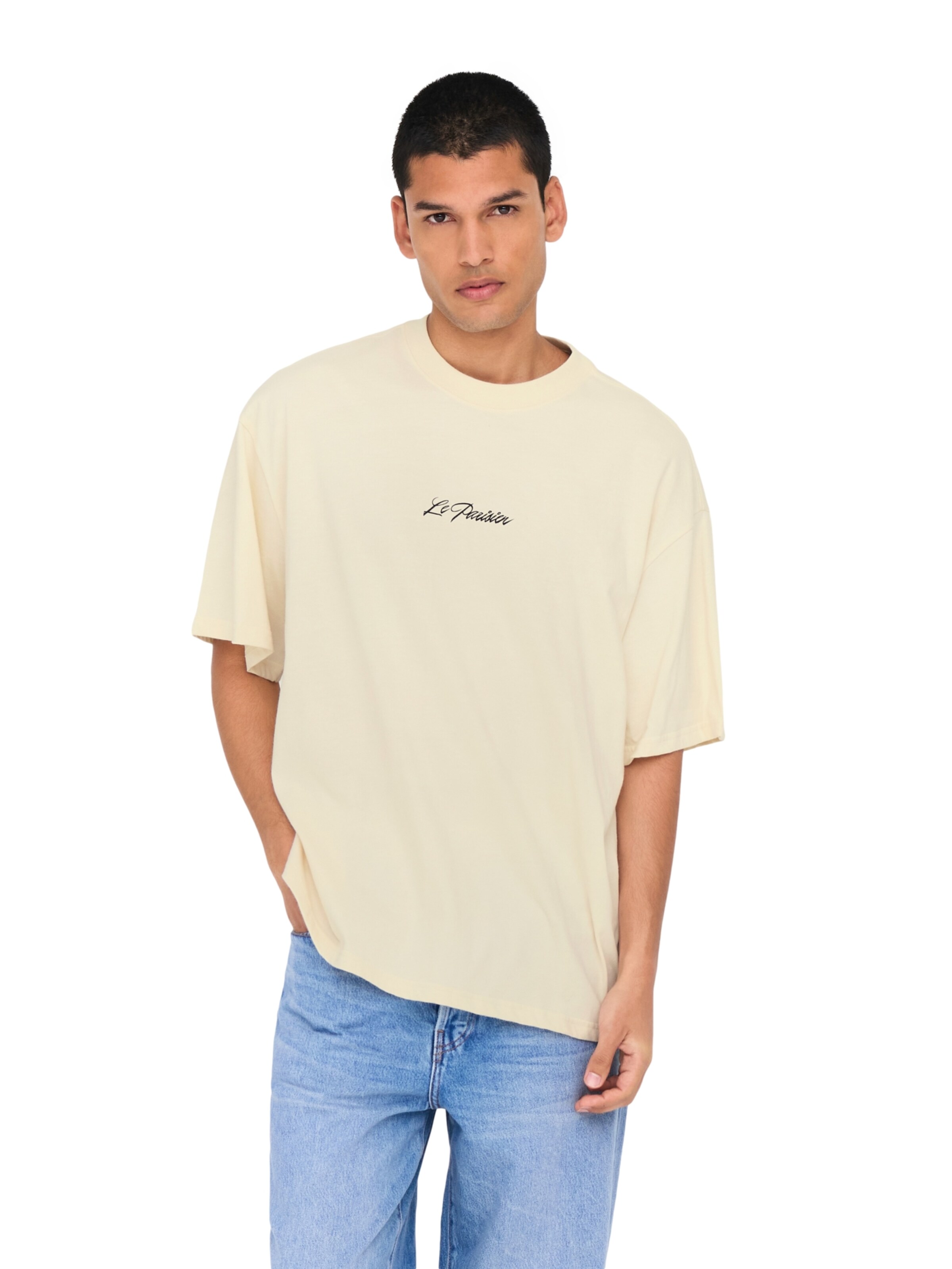 Only & Sons Shirt 'Louis' in Beige: front