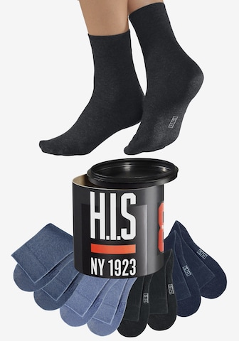 H.I.S Socks in Blue: front