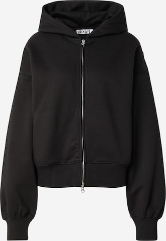 WEEKDAY Collegetakki 'Yoshi' värissä musta: etupuoli