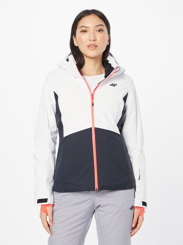 4F Outdoor Jacket in White: front