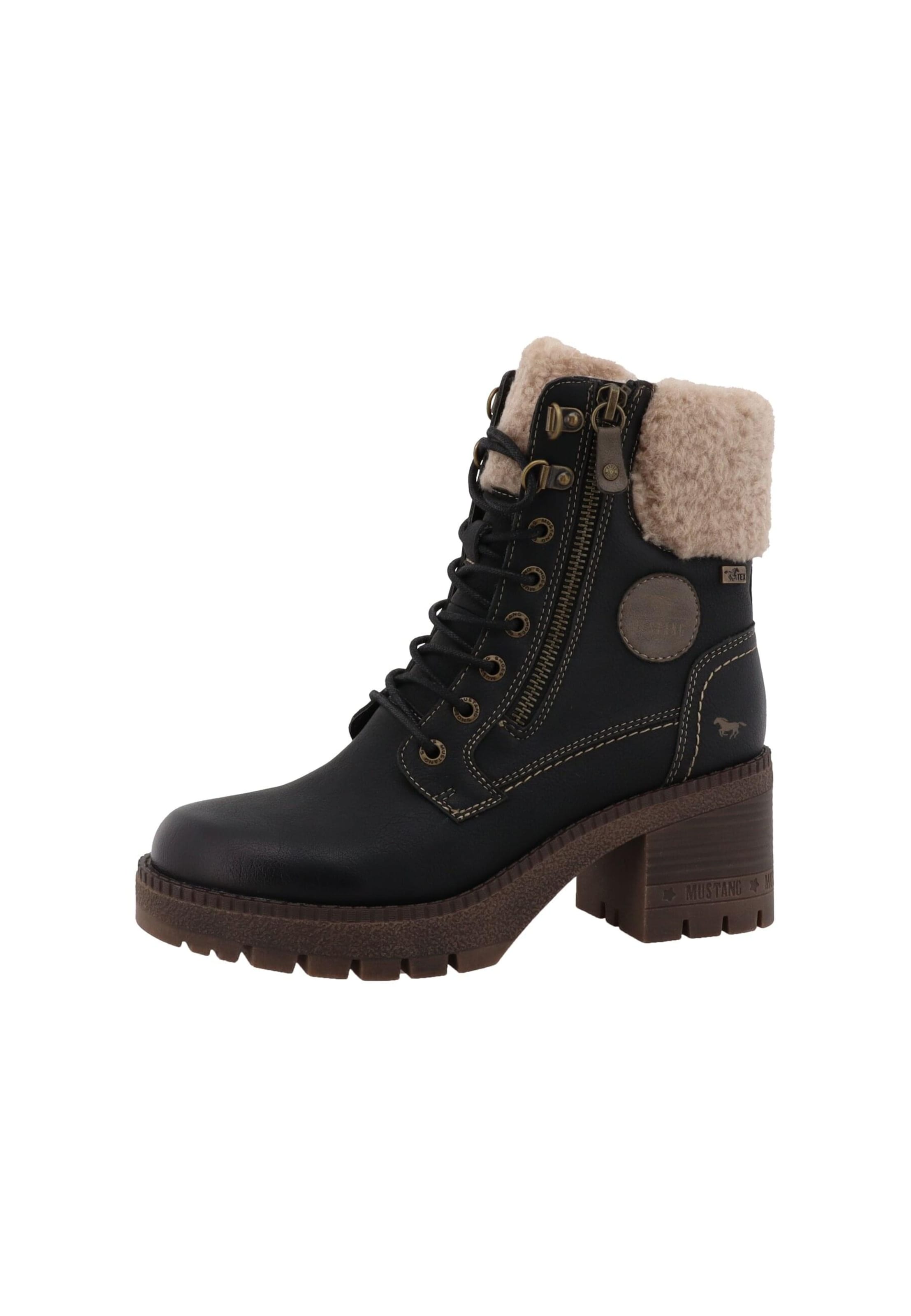 MUSTANG - Botim com fivela 'Caro' em preto: frente