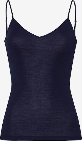 Haut ' Woolen Silk ' Hanro en bleu : devant