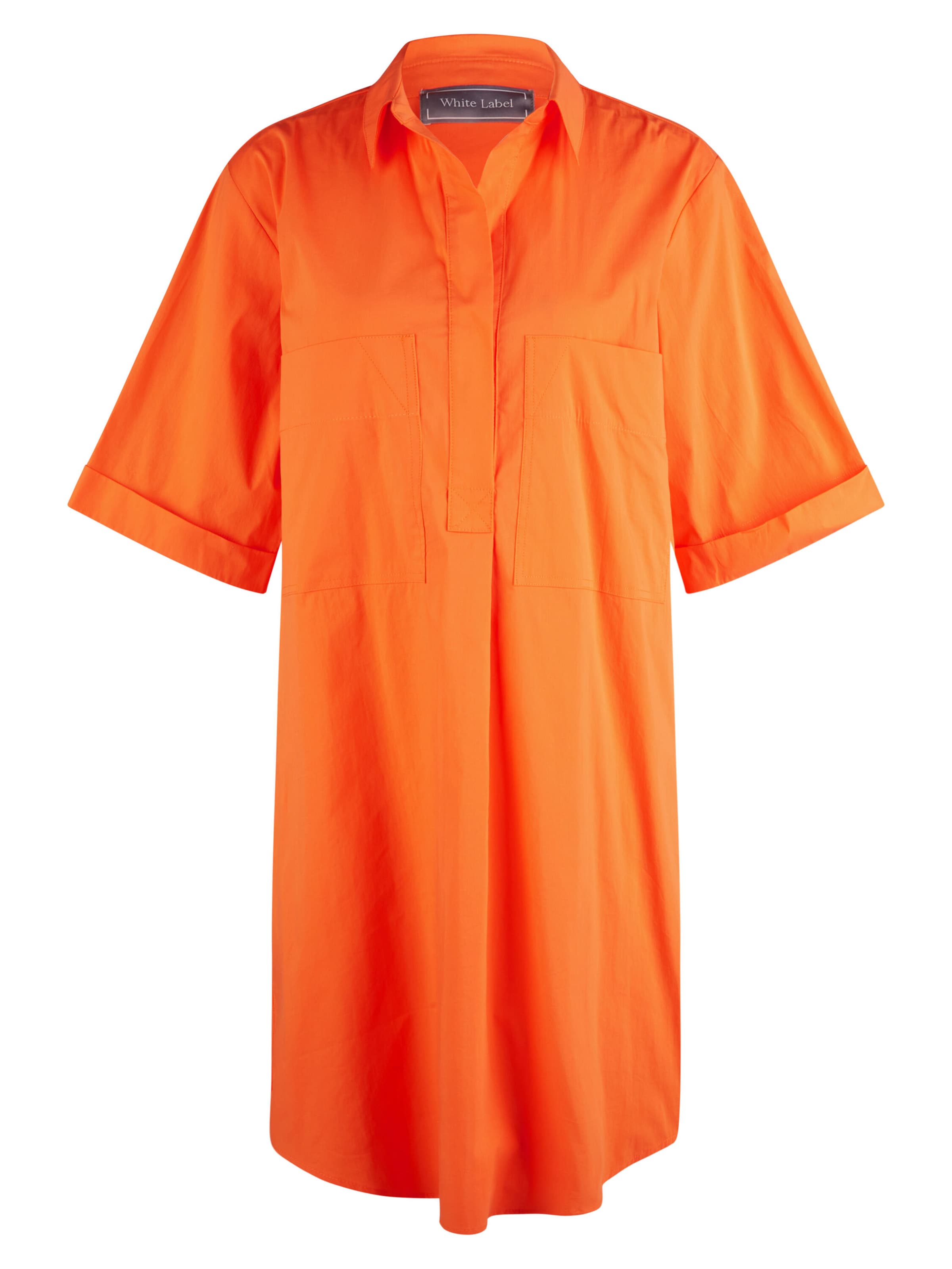 White Label Shirt Dress in Orange: front