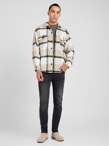 Fit confort Chemise 'JEBRADLEY OLLIE' JACK & JONES en beige