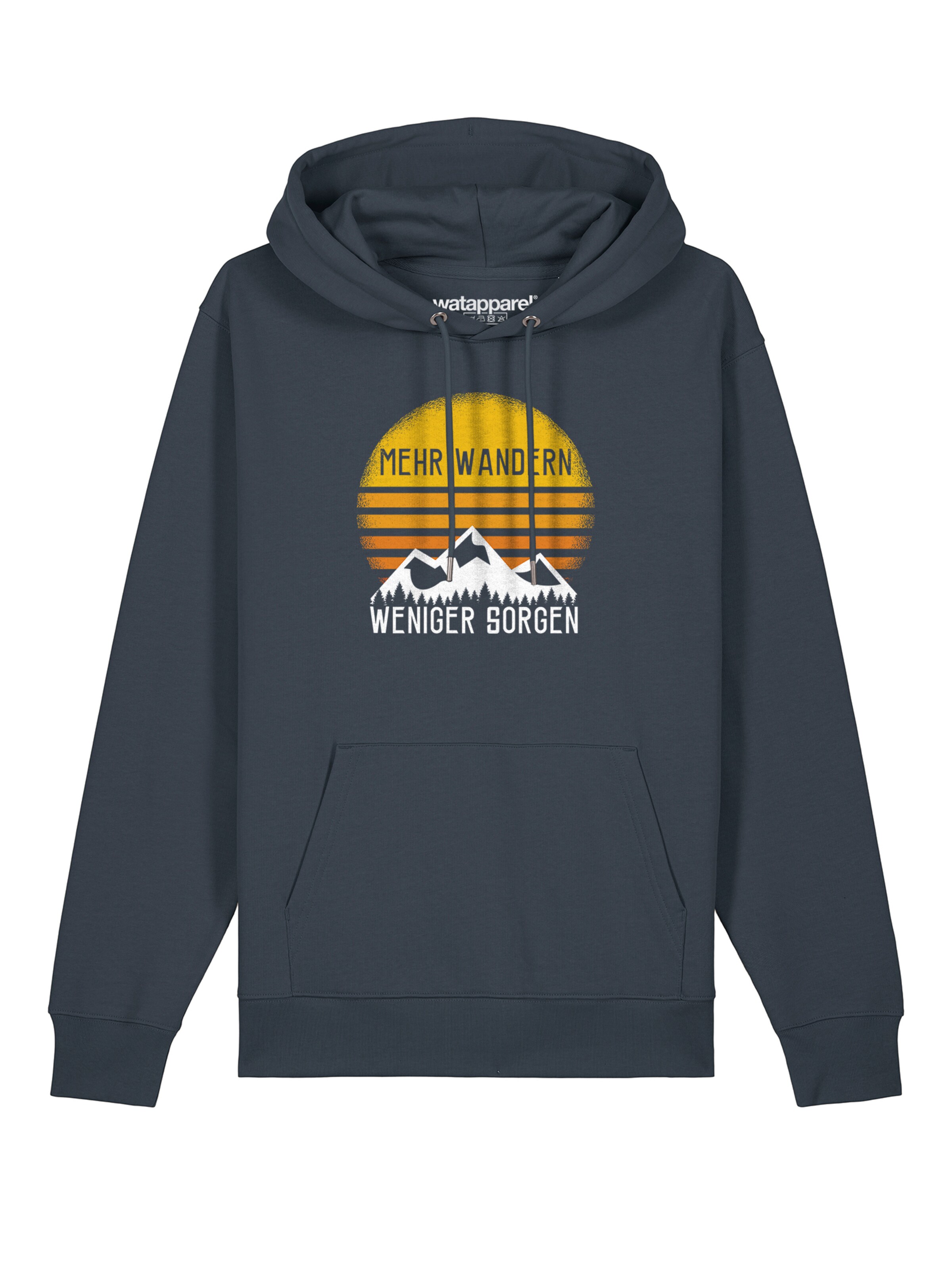 Sweat-shirt ' Mehr Wandern ' Watapparel en gris : devant
