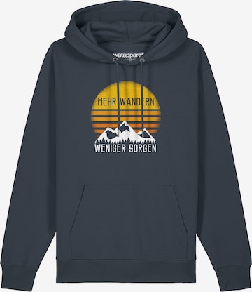 Watapparel Sweatshirt ' Mehr Wandern ' in Grau: Vorderseite