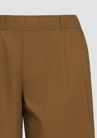 Wide Leg Pantalon à pince s.Oliver en marron