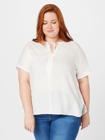 SAMOON - Blusa en blanco: frente