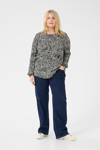 KAFFE CURVE Blouse 'KA Mila' in Zwart