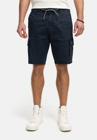 INDICODE JEANS Regular Cargo trousers 'INKews' in Blue: front