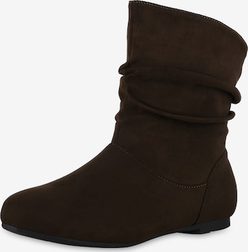 Van Hill Stiefelette ' Abigail ' in Grün: Vorderseite