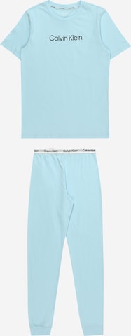 Calvin Klein UnderwearPidžama set - plava boja: prednji dio