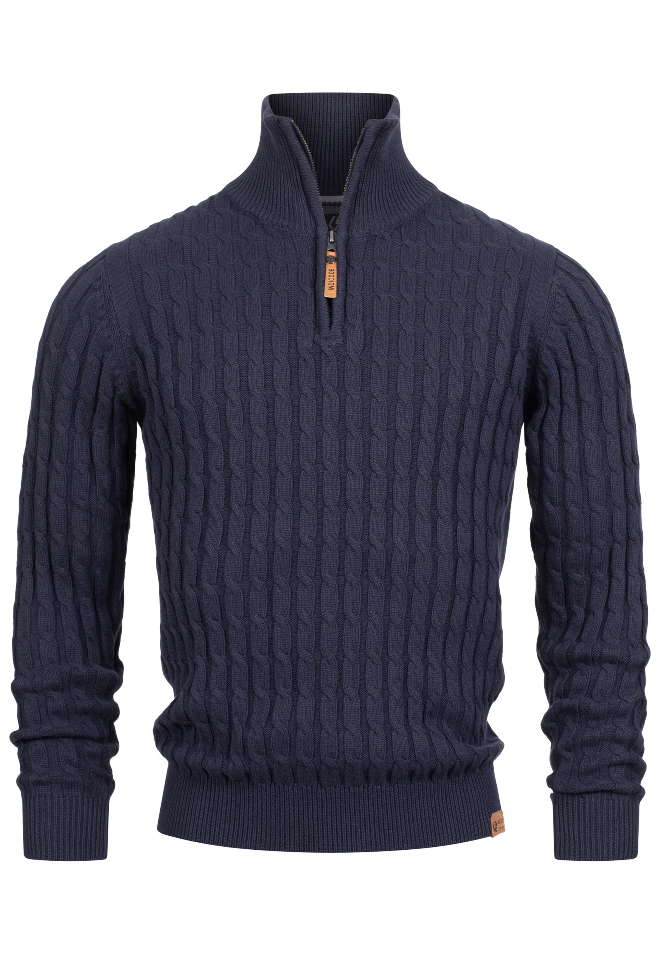 INDICODE JEANS Sweater 'Hector' in Blue: front