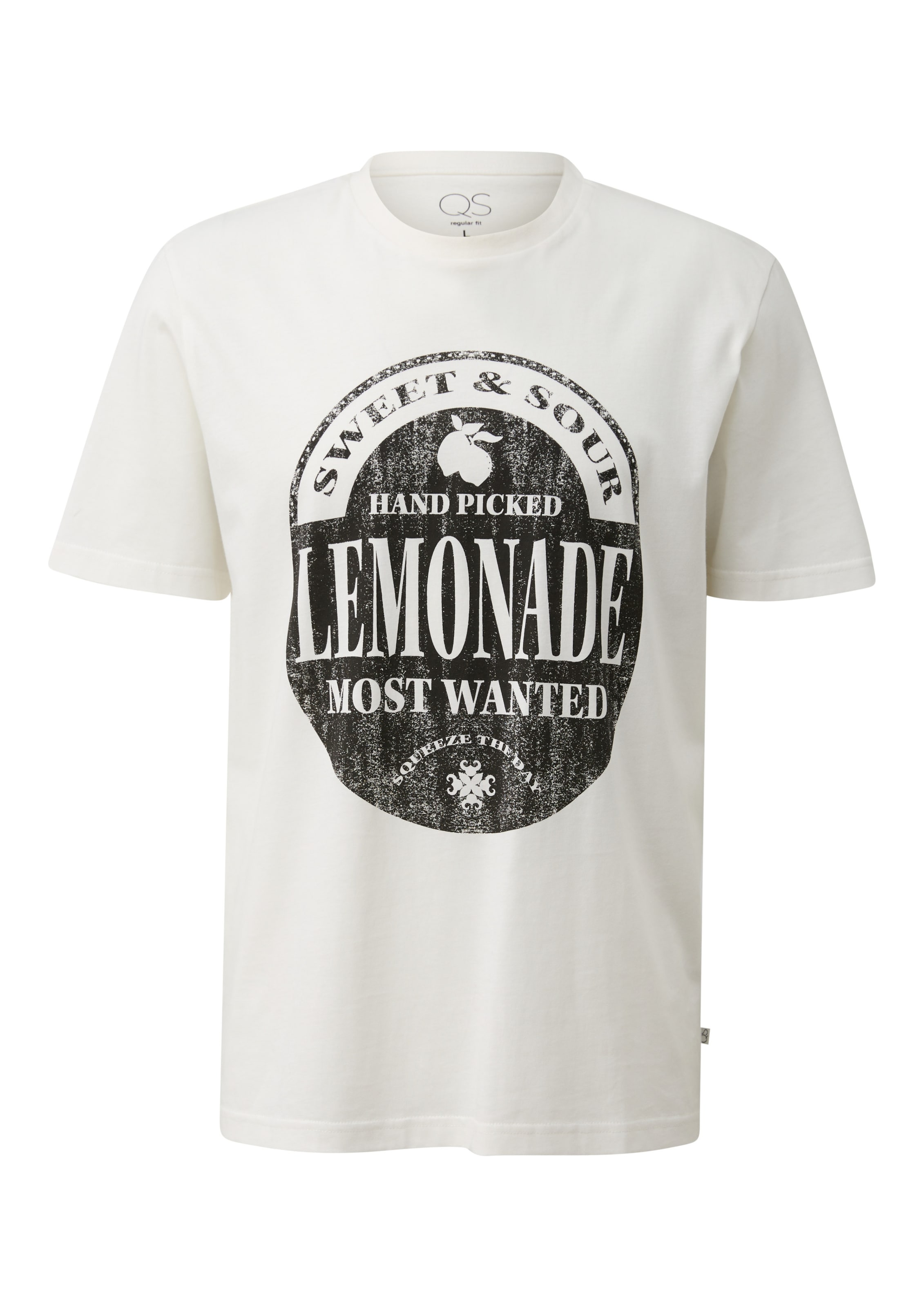 QS Shirt in Beige: voorkant