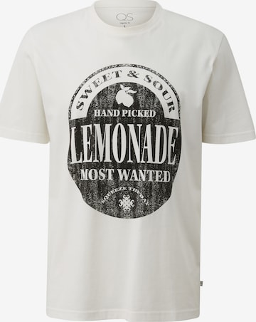 QS Shirt in Beige: voorkant
