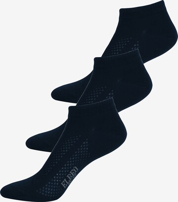 ELBEO Sneakersocken ' 3er-Pack Breathable ' in Blau: front