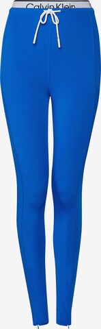 Calvin Klein Sport Skinny Workout Pants 'Gym' in Blue: front