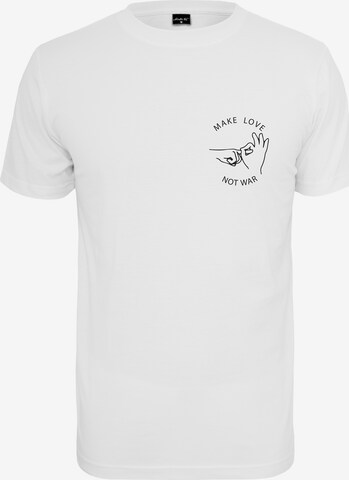 Mister Tee - Camisa 'Make Love Tee' em branco