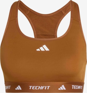 ADIDAS PERFORMANCE Спортивный бюстгальтер 'TECHFIT' в Коричневый: спереди